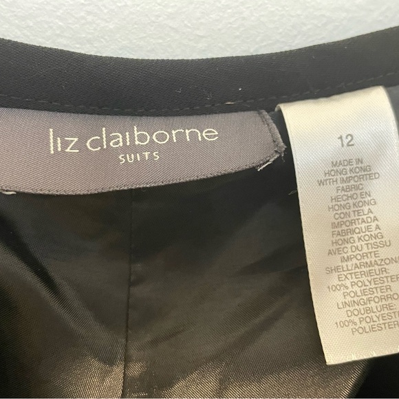 Liz Claiborne Suits Career Dress Wide Leg Pants Black Size 12 - Picture 6 of 8